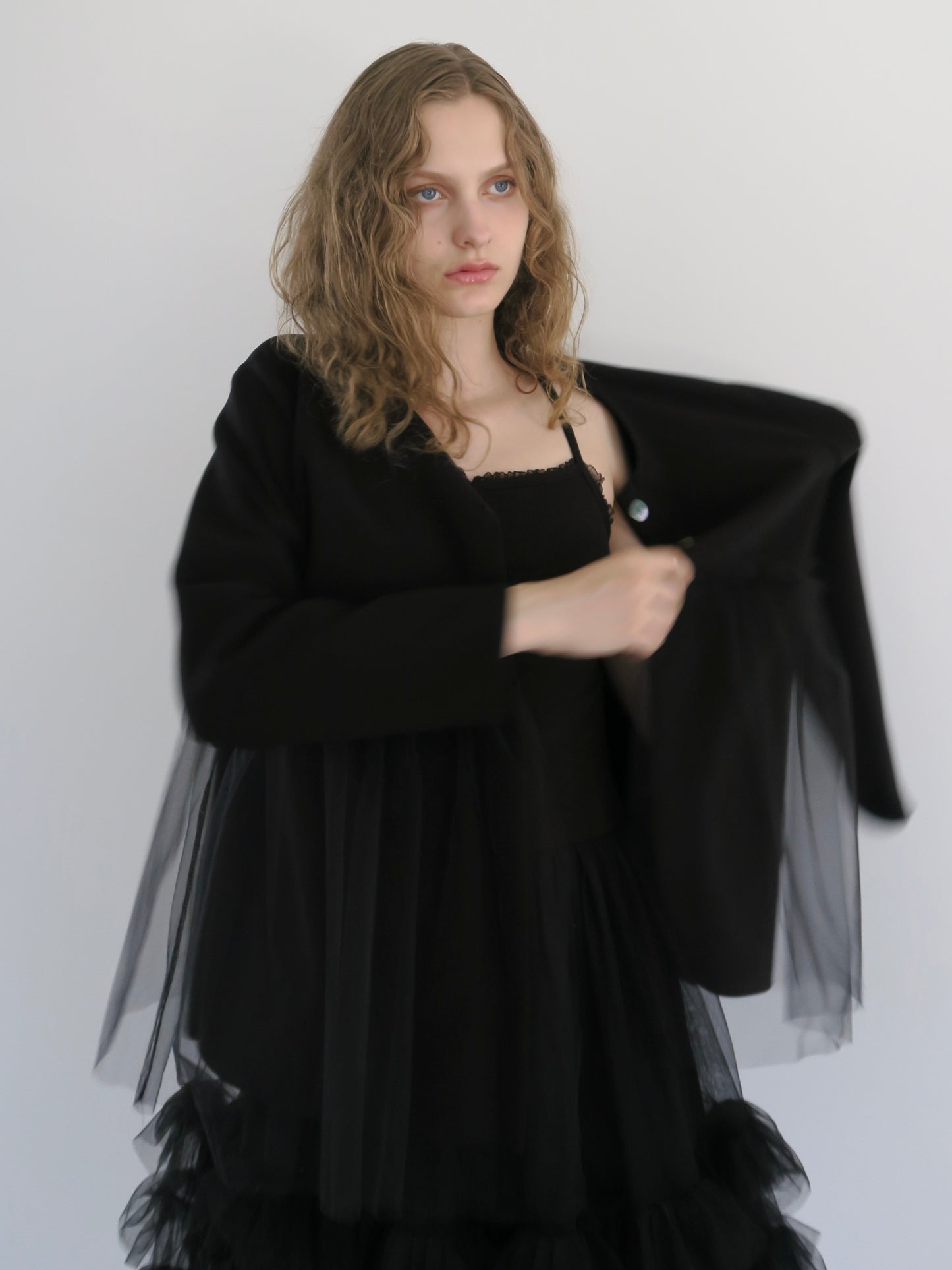 tulle docking cardigan