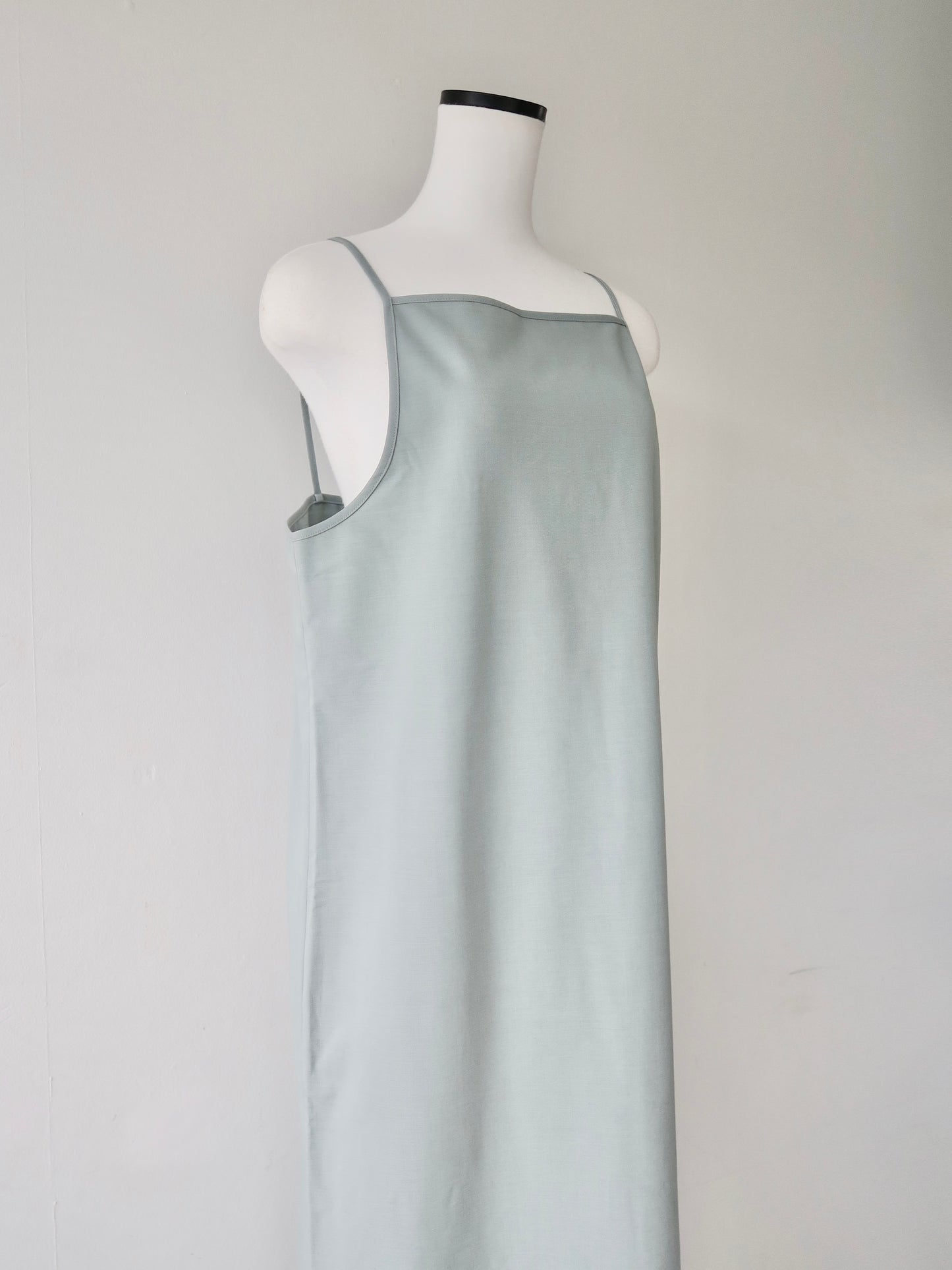 long straight slit cami dress