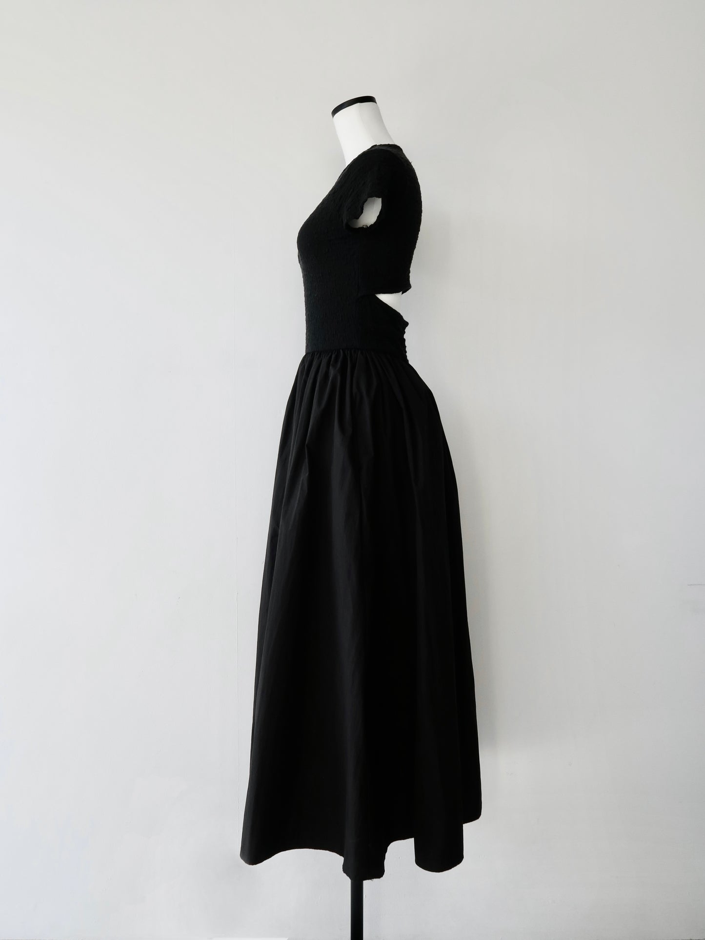 back open shirring dress