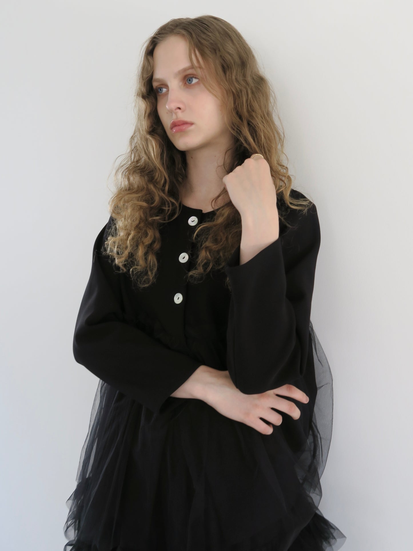 tulle docking cardigan