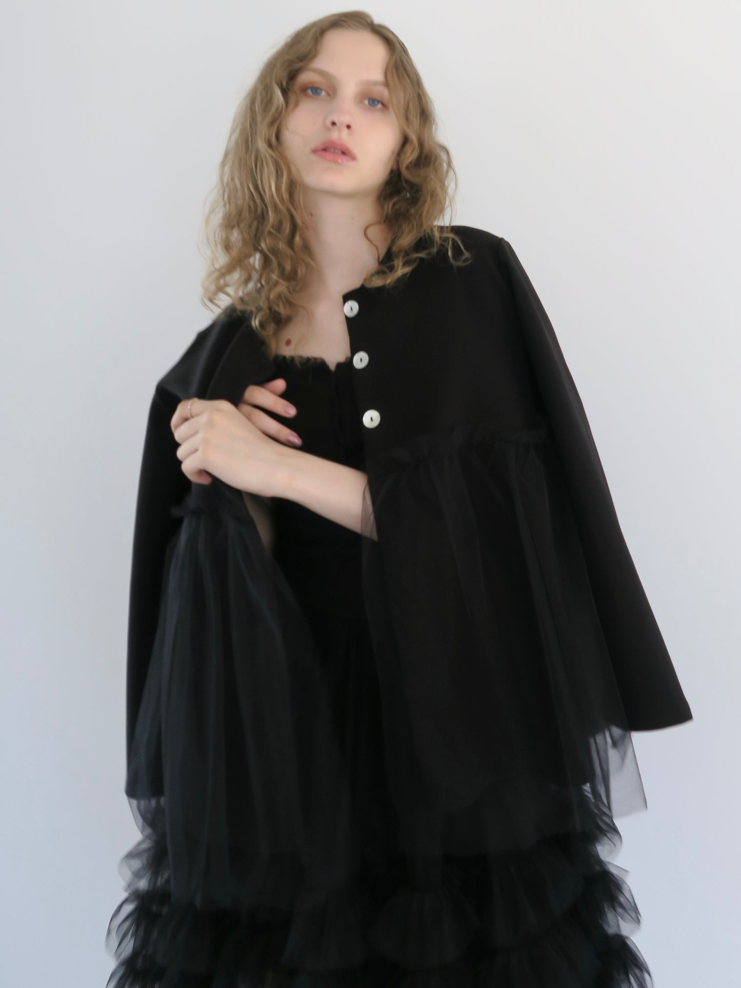 tulle docking cardigan