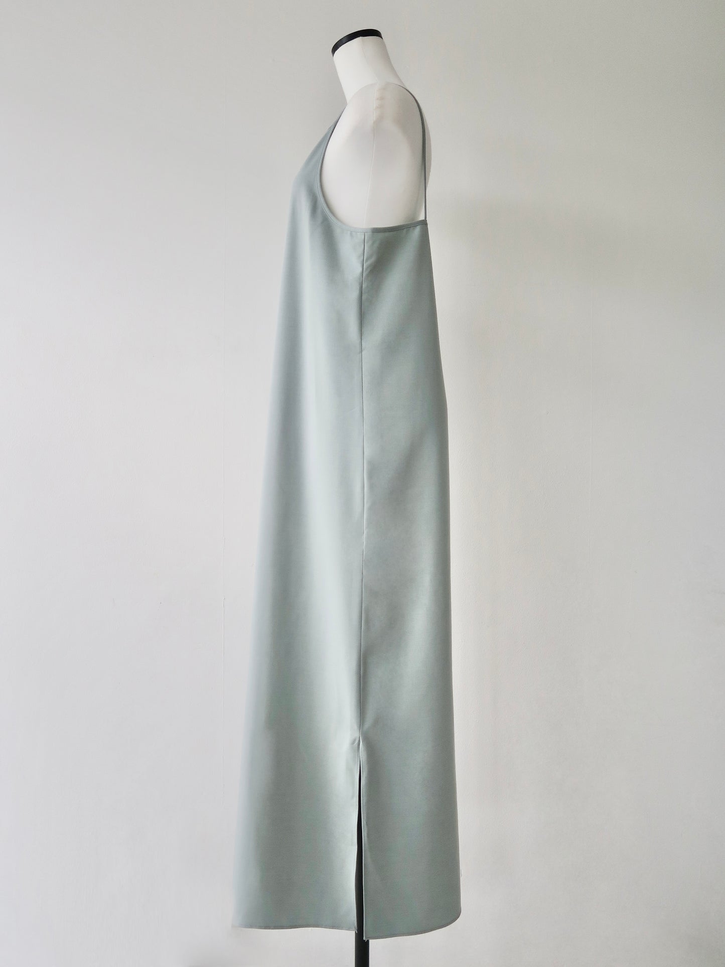 long straight slit cami dress