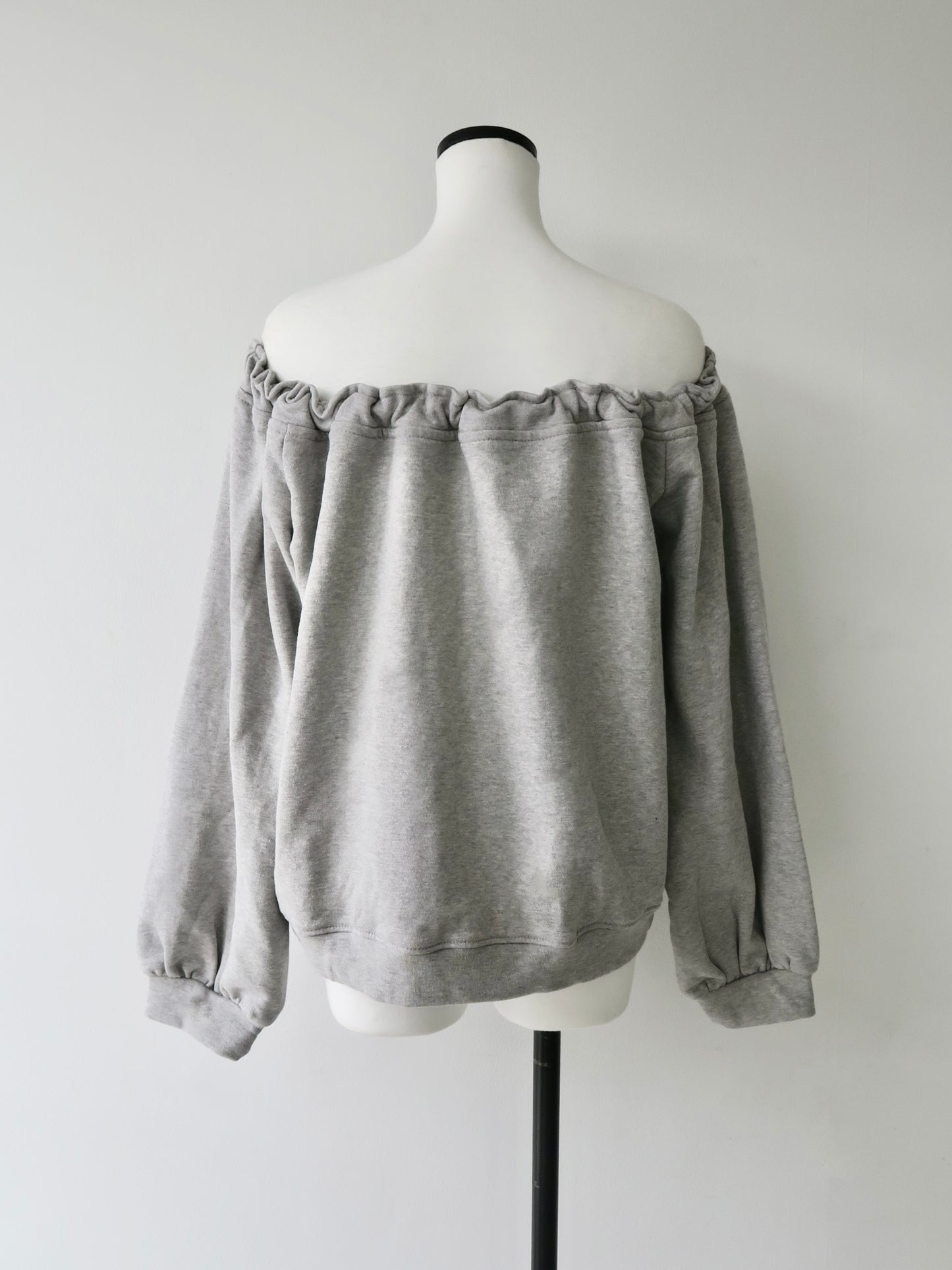 drawstring off shoulder pullover