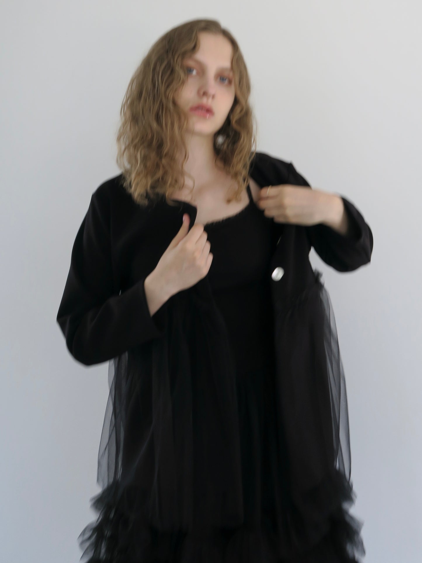 tulle docking cardigan