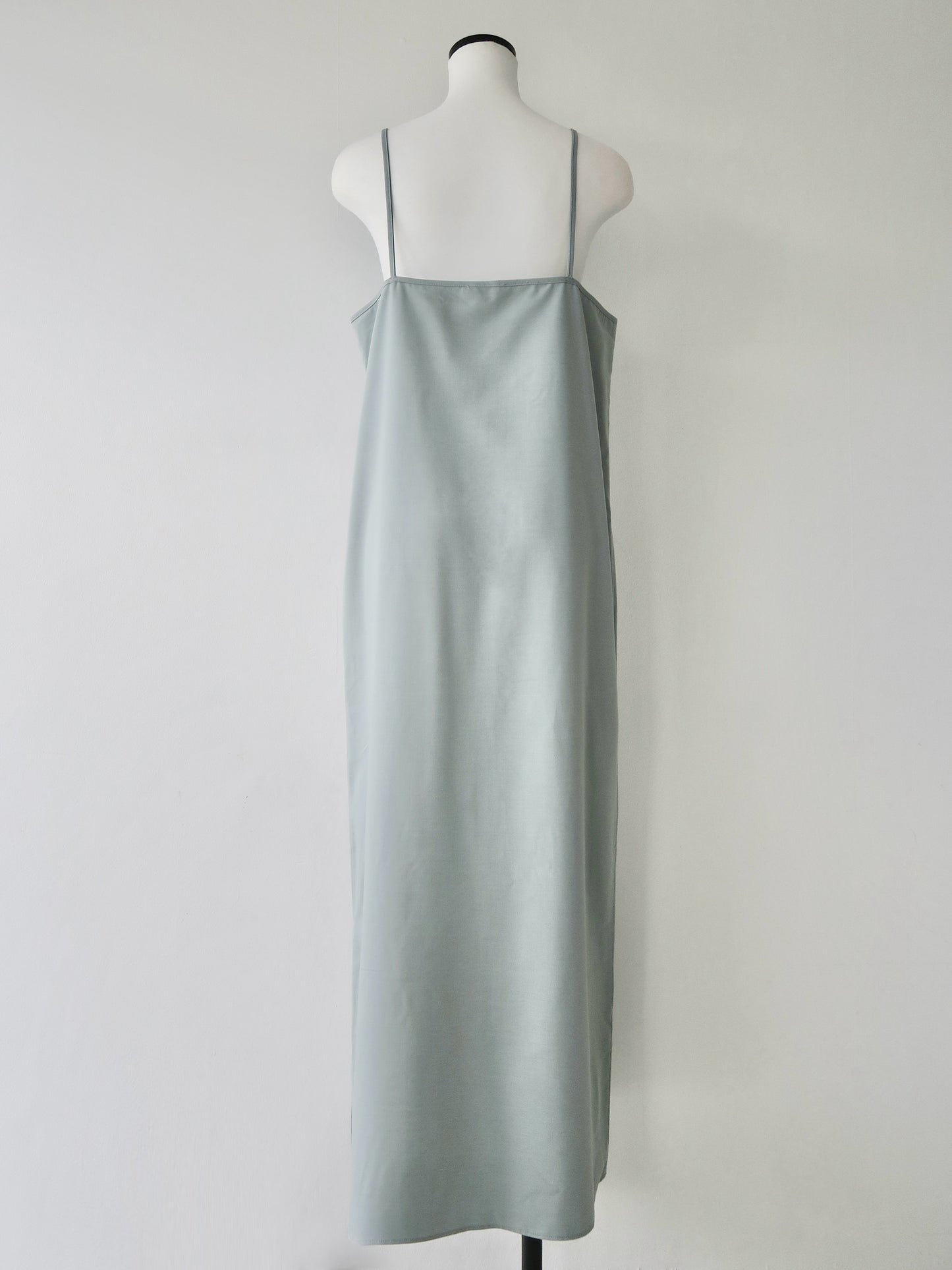 long straight slit cami dress