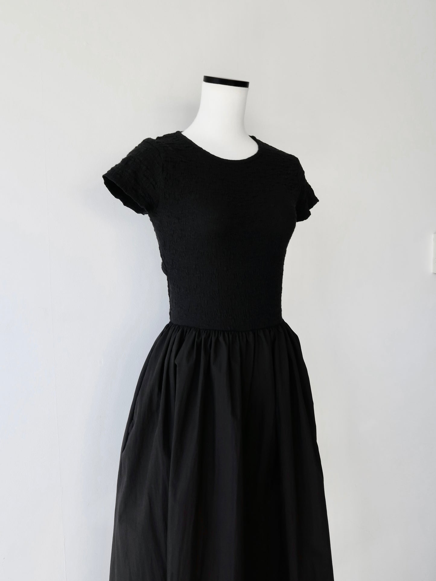 back open shirring dress