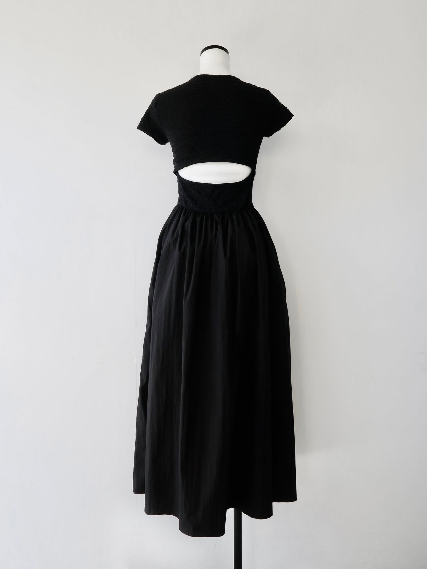 back open shirring dress
