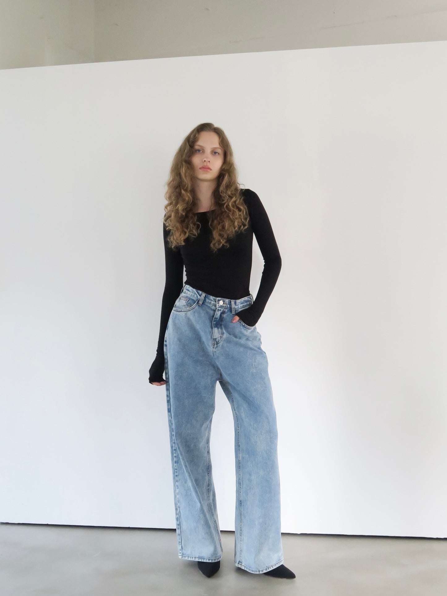 ice loose straight denim