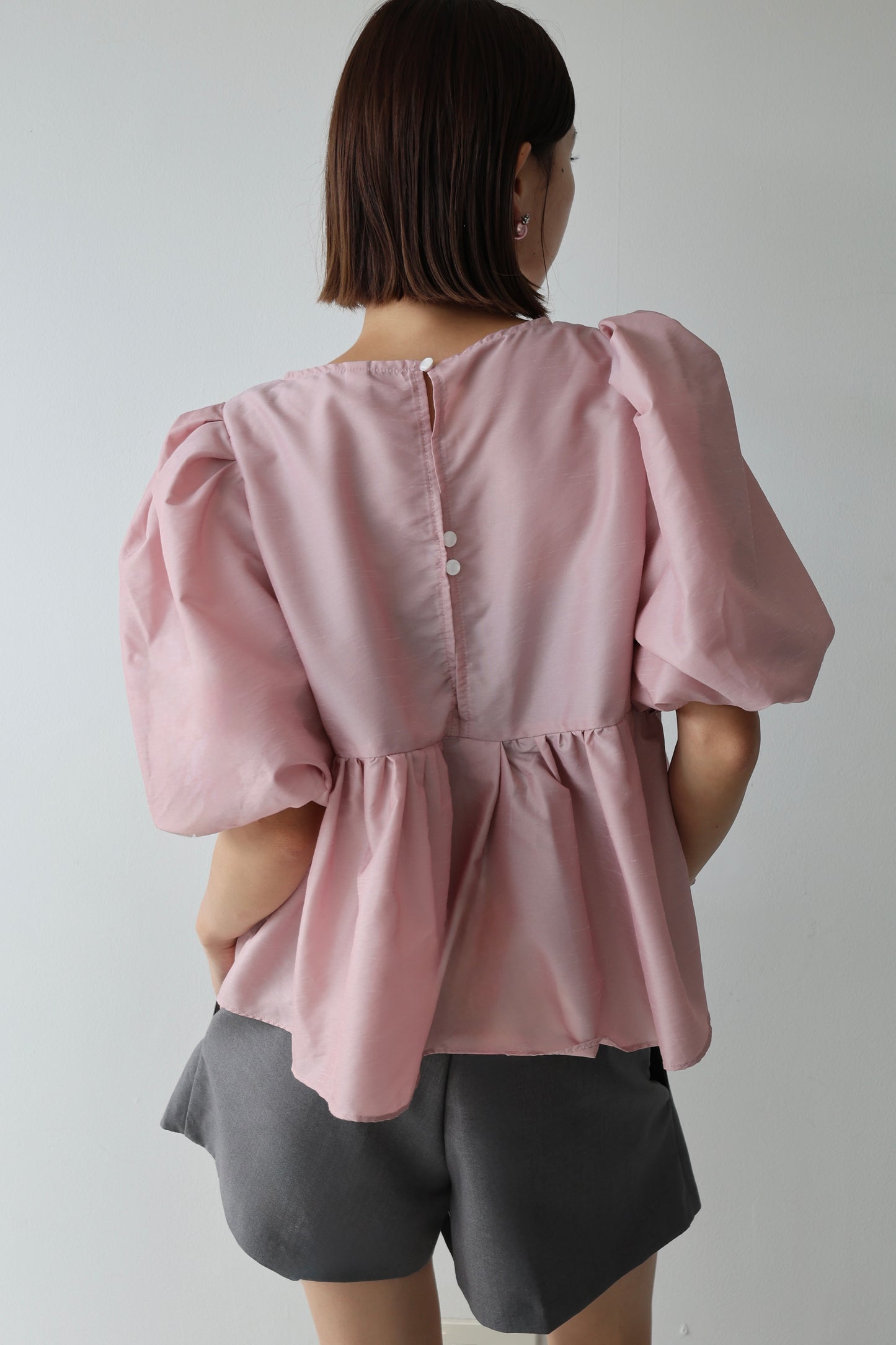 peplum puff sleeve tops