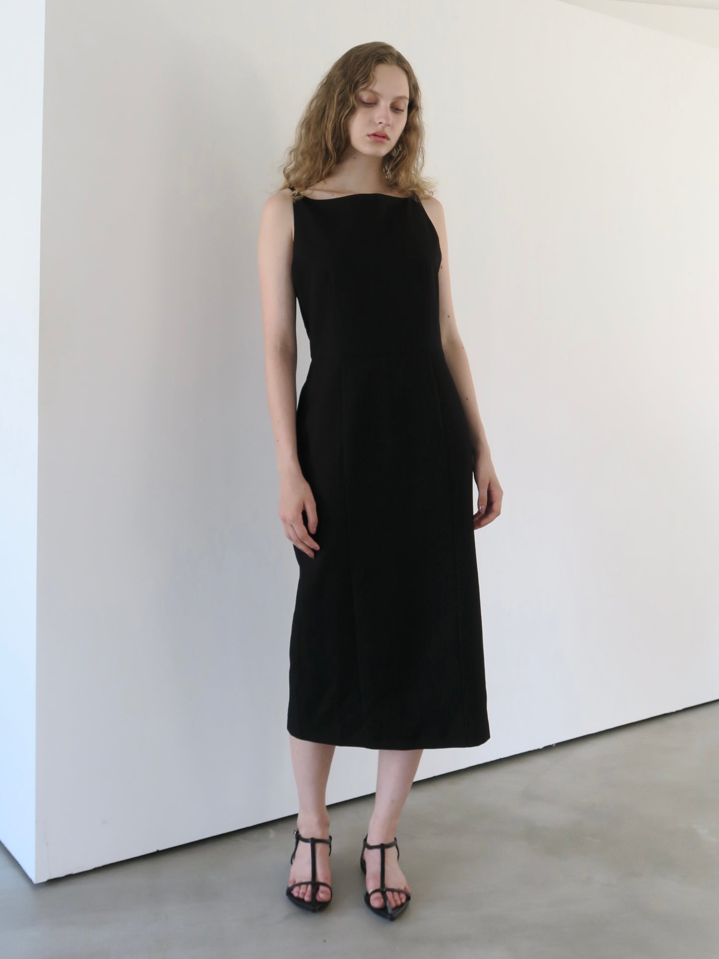 slim line slip dress