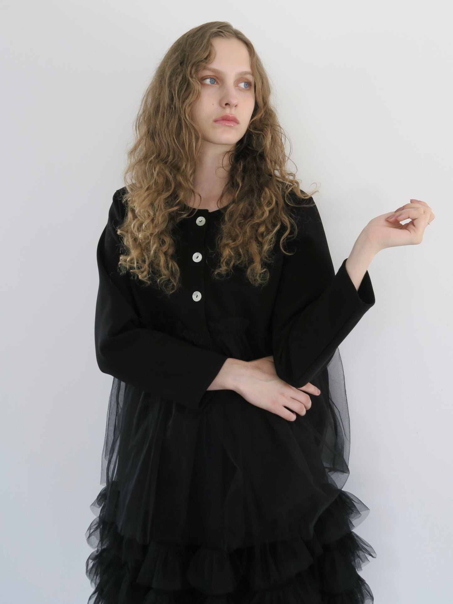 tulle docking cardigan