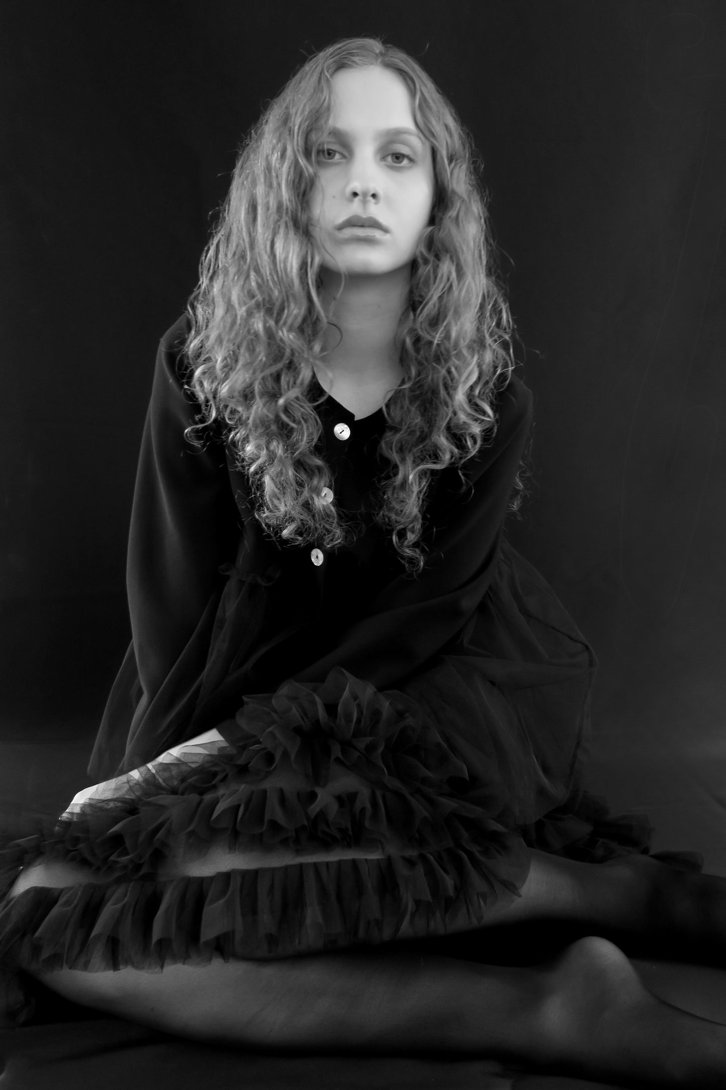 tulle docking cardigan