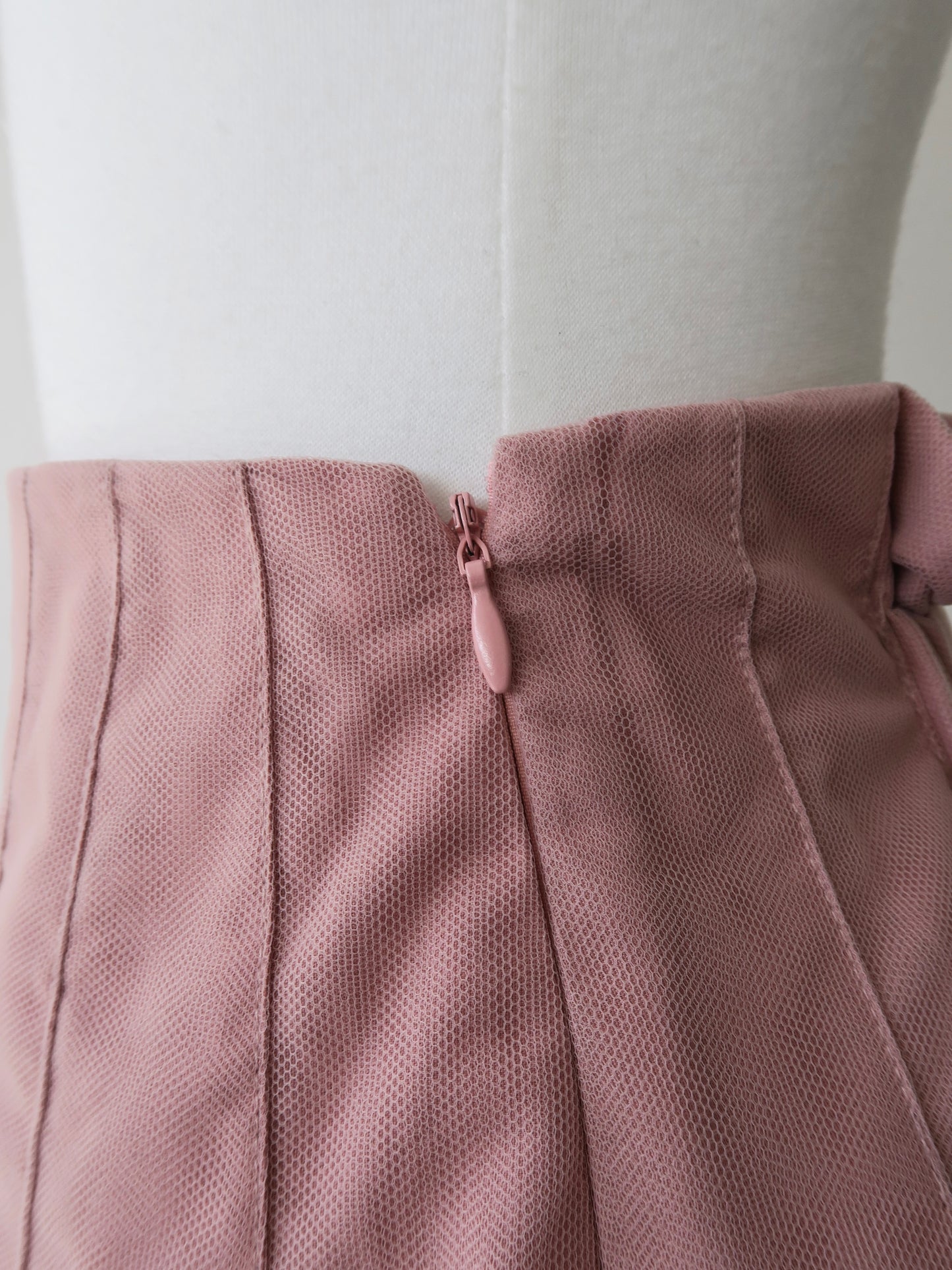 tulle tuck long skirt