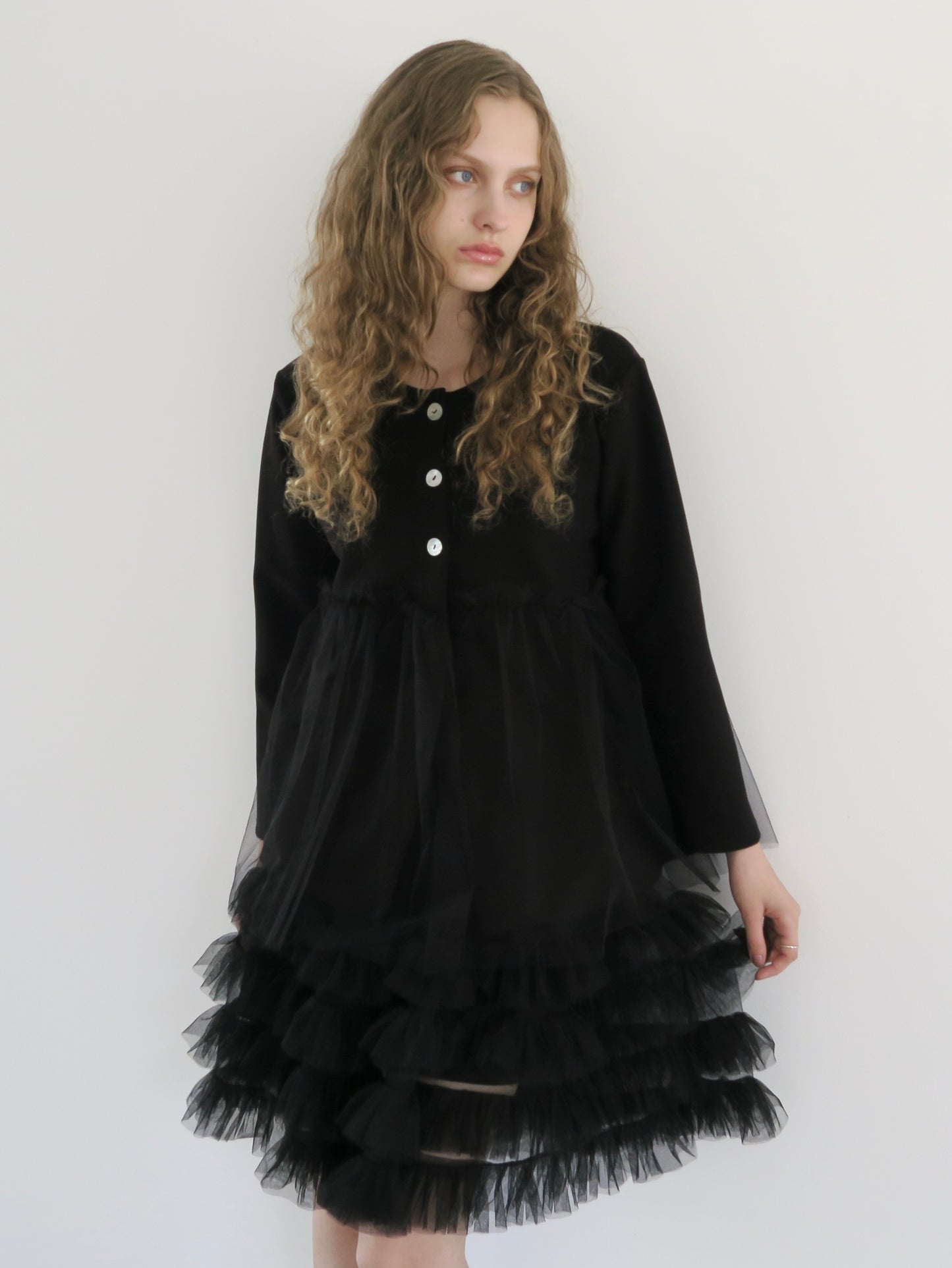 tulle docking cardigan