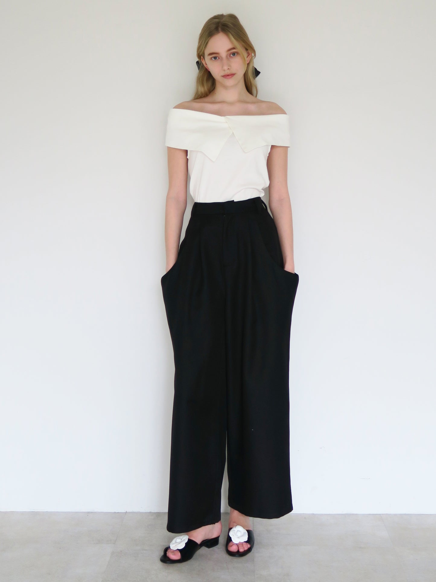 big collar off shoulder tops