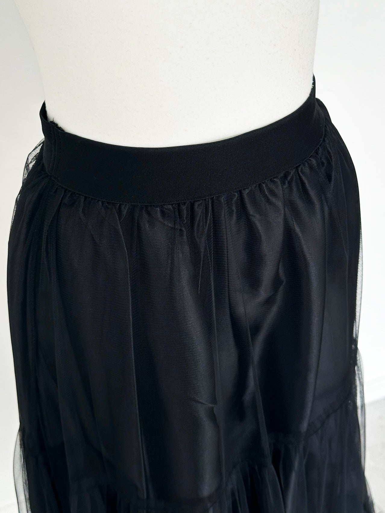 volume tulle flare skirt