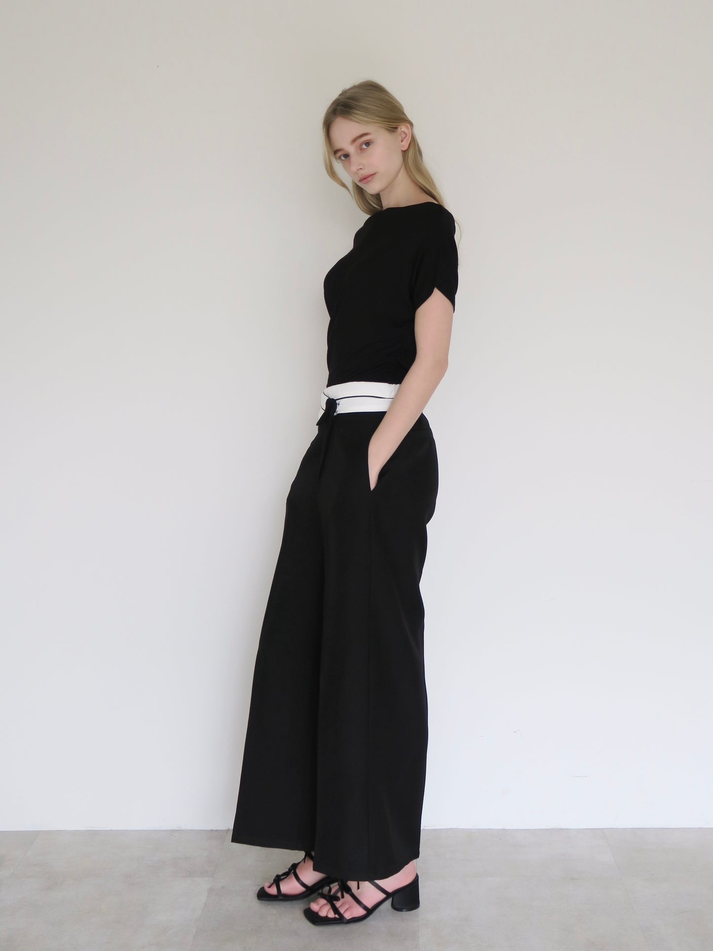 asymmetry belt wide slacks