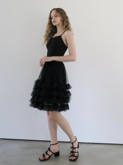 tulle mini cami dress