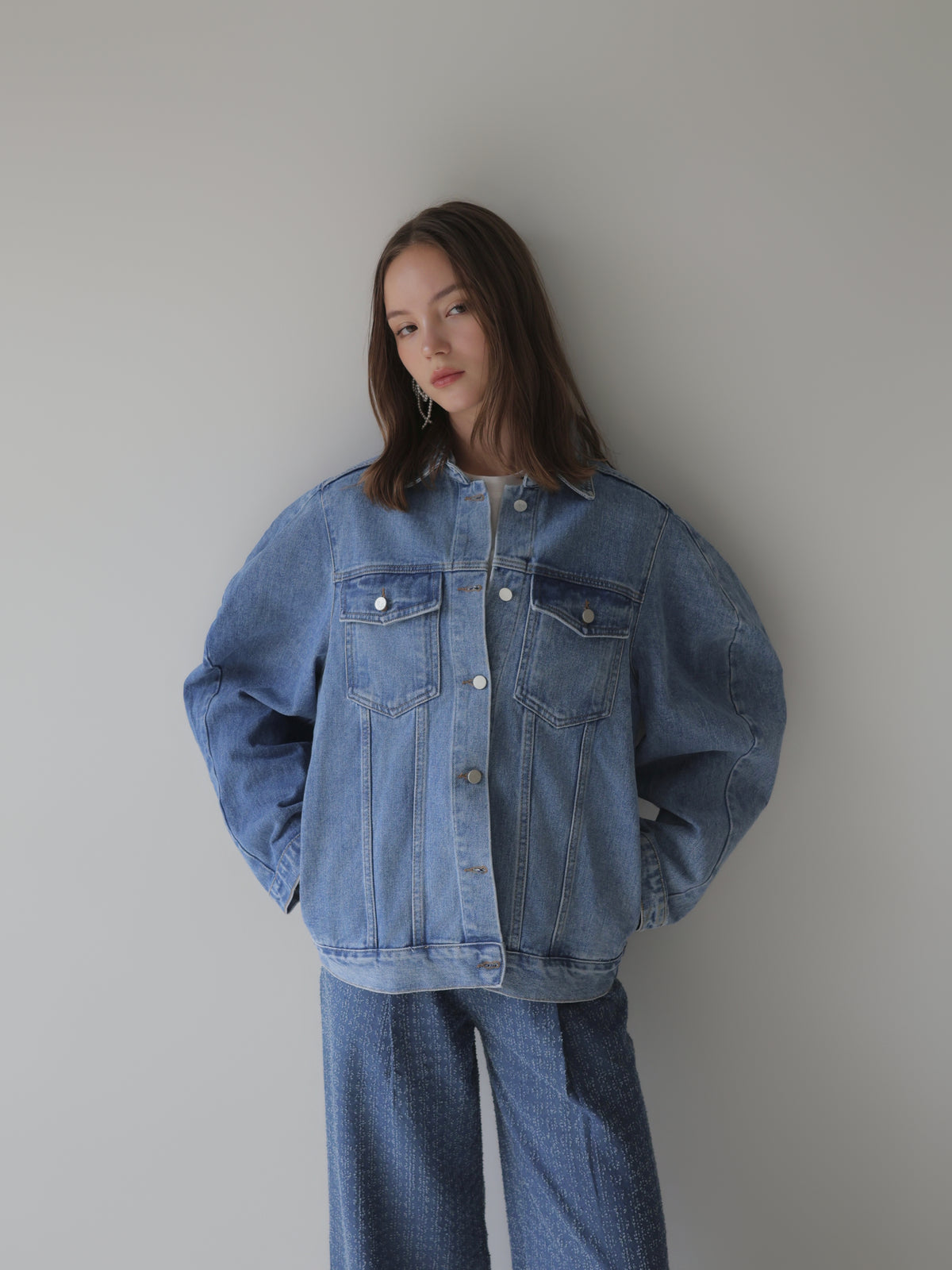 balloon sleeves denim jacket