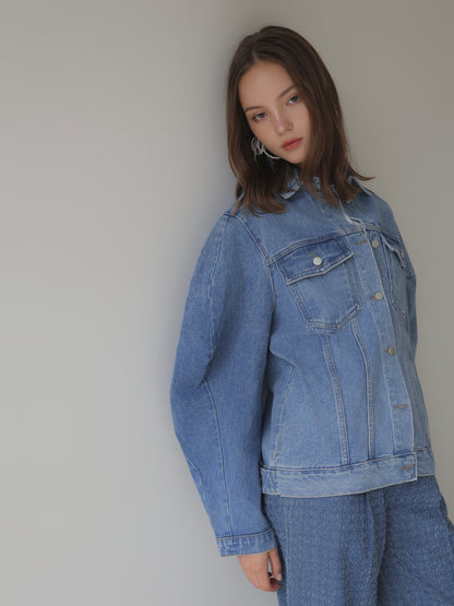balloon sleeves denim jacket