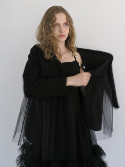 tulle docking cardigan