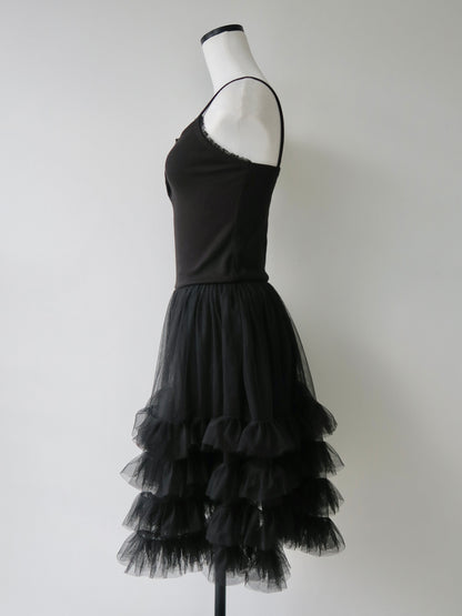 tulle mini cami dress