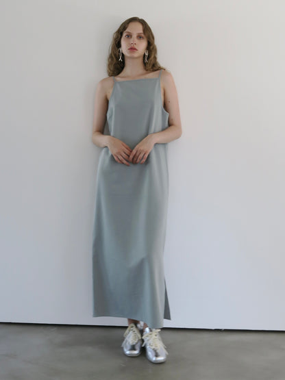 long straight slit cami dress