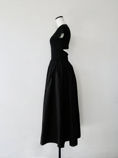 back open  shirring dress