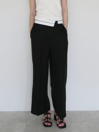asymmetry belt wide slacks