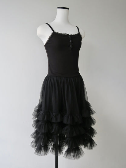 tulle mini cami dress
