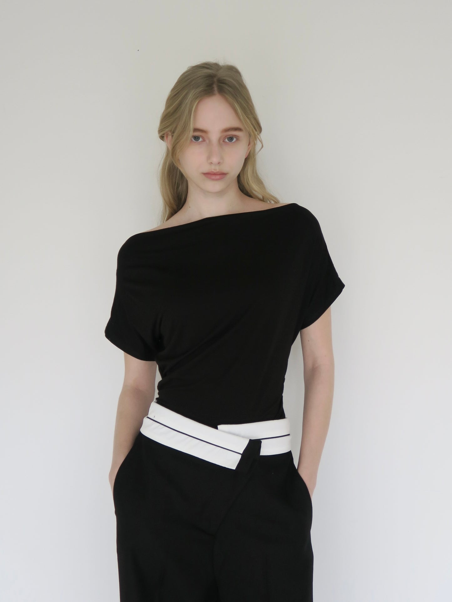 asymmetry belt wide slacks