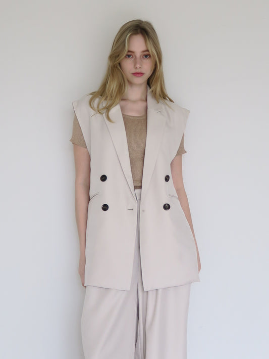 long tailored gilet