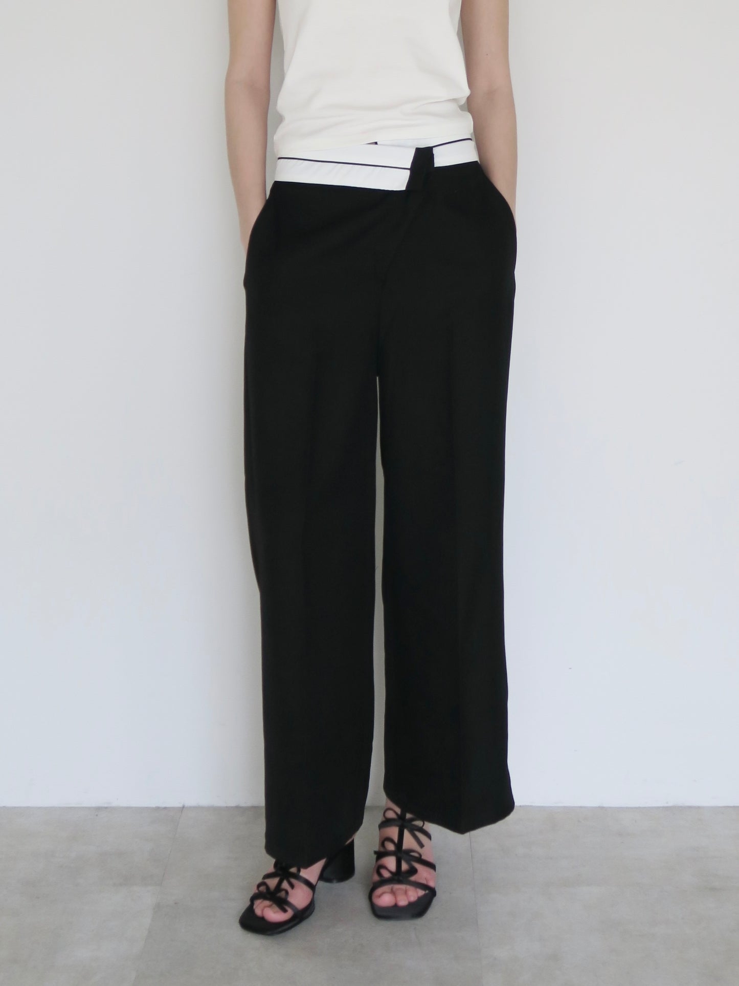 asymmetry belt wide slacks