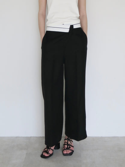 asymmetry belt wide slacks