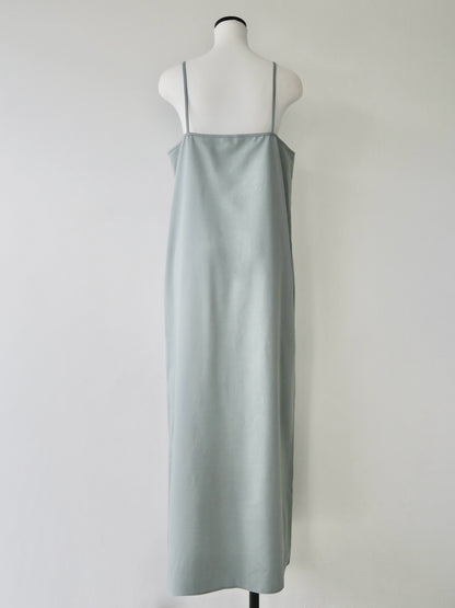long straight slit cami dress
