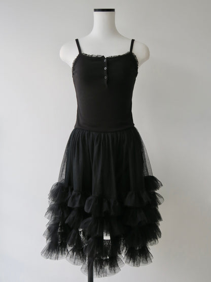 tulle mini cami dress