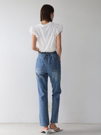 heart tapered denim
