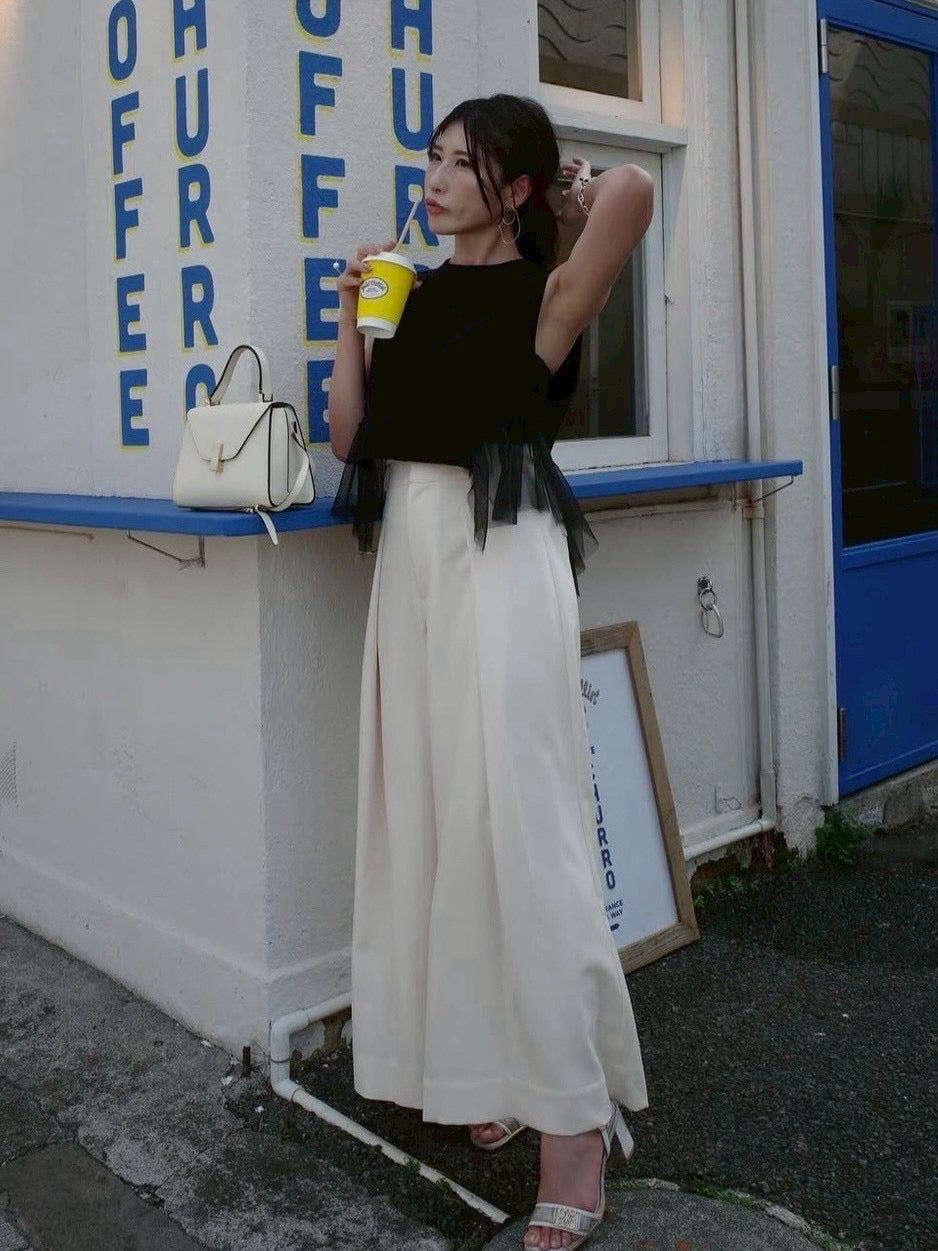 side tulle hem line vest