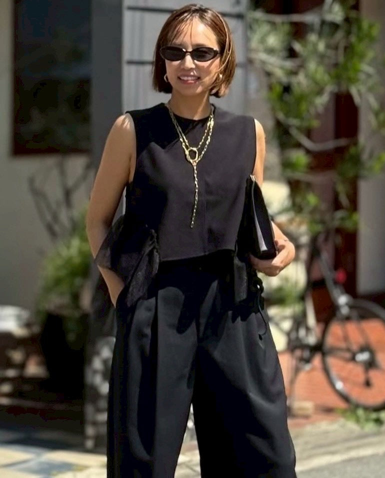 side tulle hem line vest