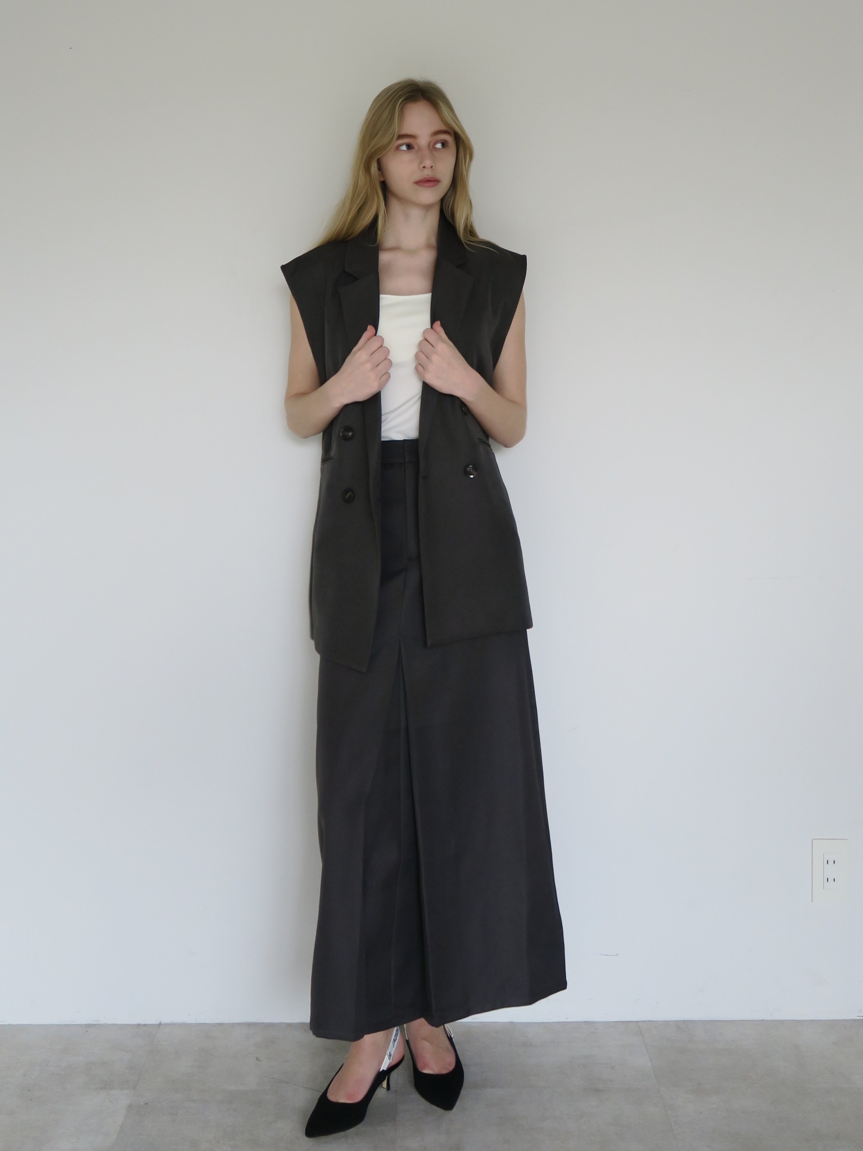 long length tailored gilet – swane