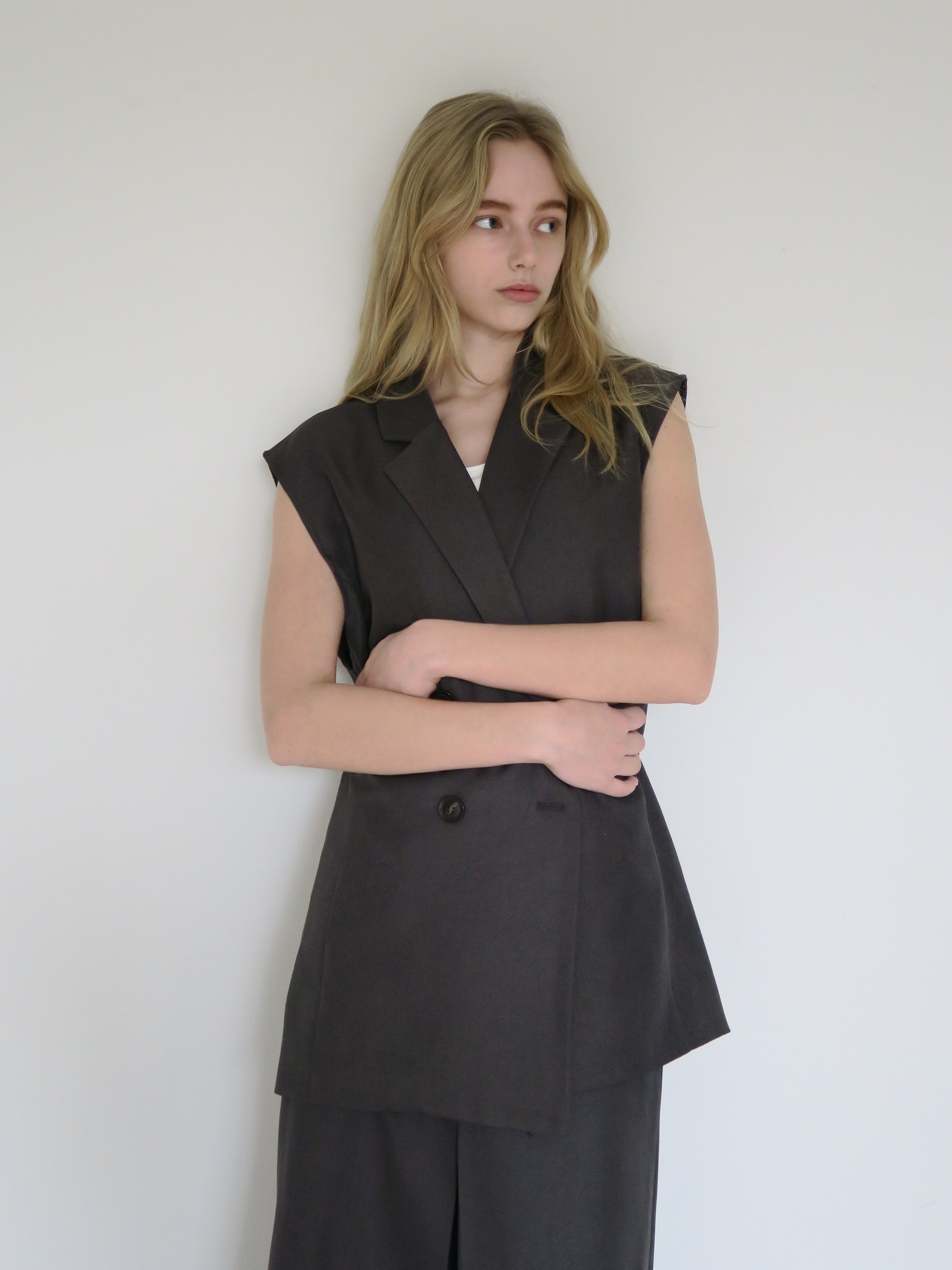 ~20s France gilet jacket ビンテージジレジャケット 50's］French Vintage Leather Gilet Jacket | VIEUX ET NOUVEAU