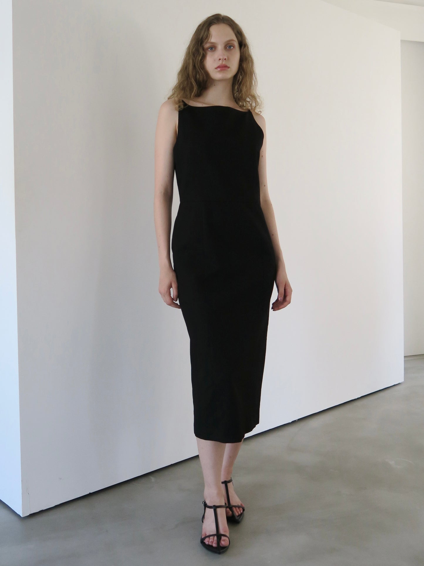 slim line slip dress
