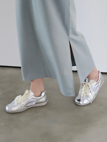 ribbon mirror sneakers