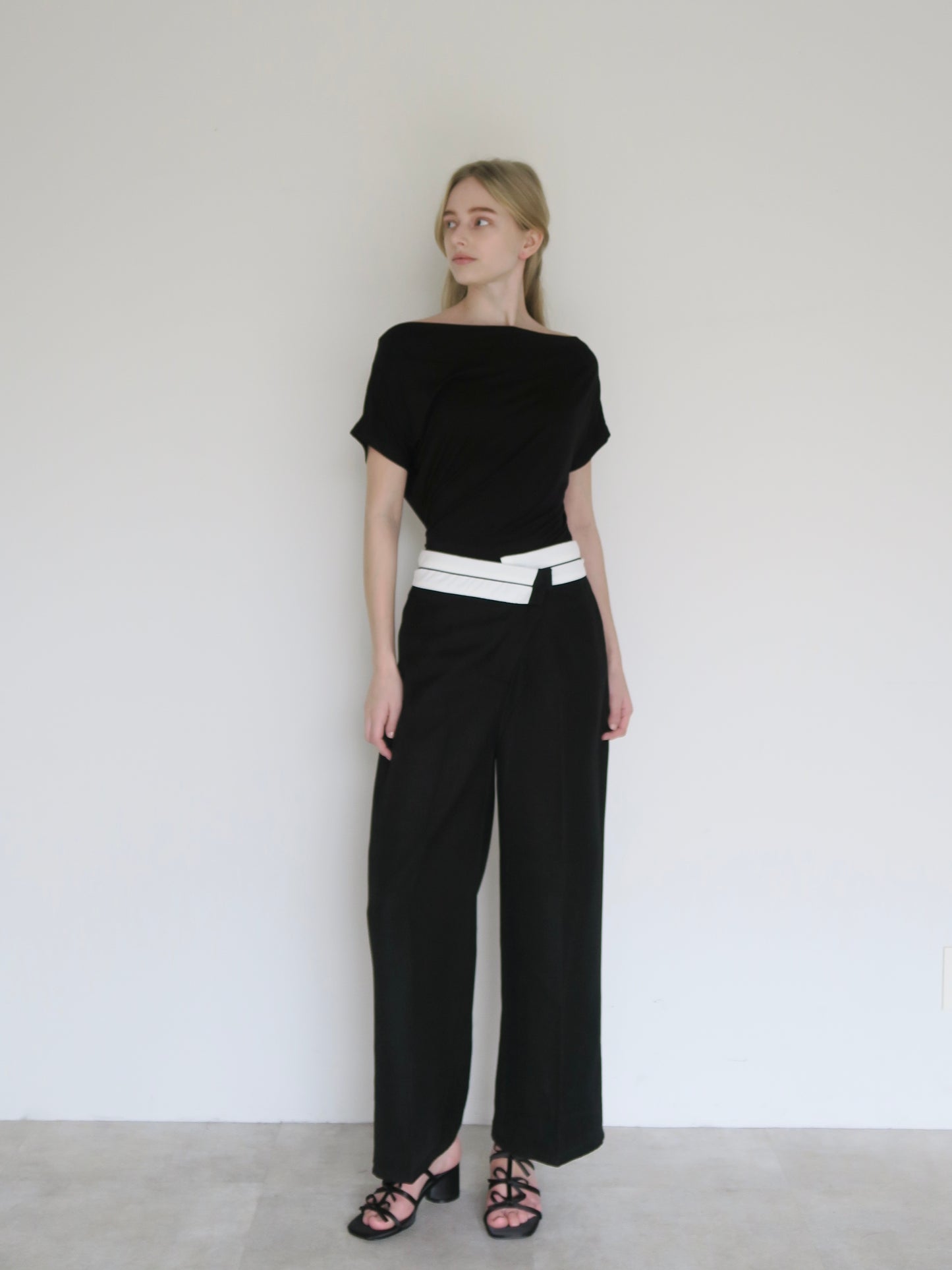 asymmetry belt wide slacks