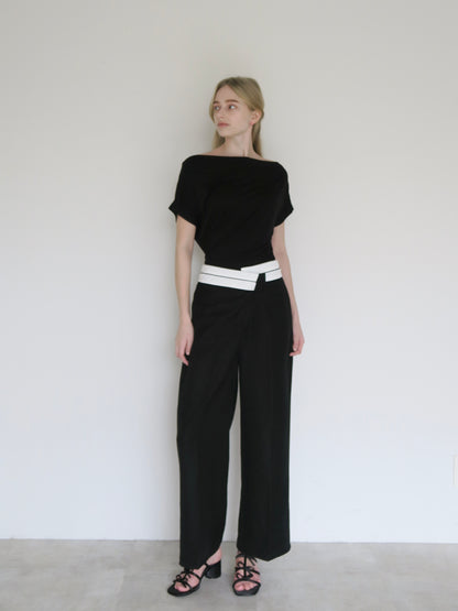 asymmetry belt wide slacks