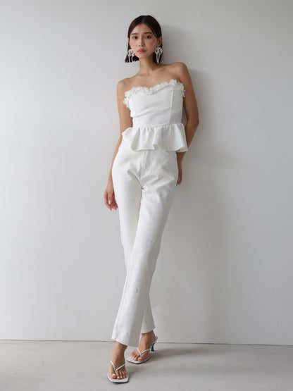 heart tapered denim