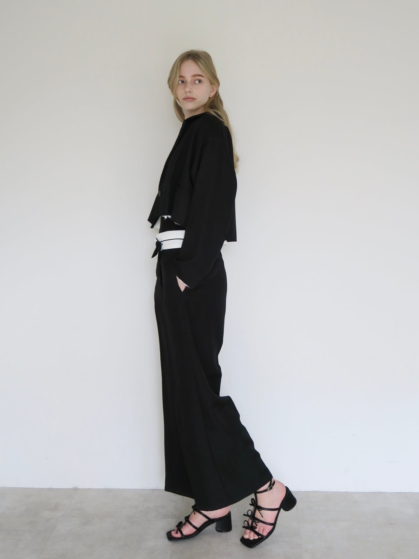 asymmetry belt wide slacks