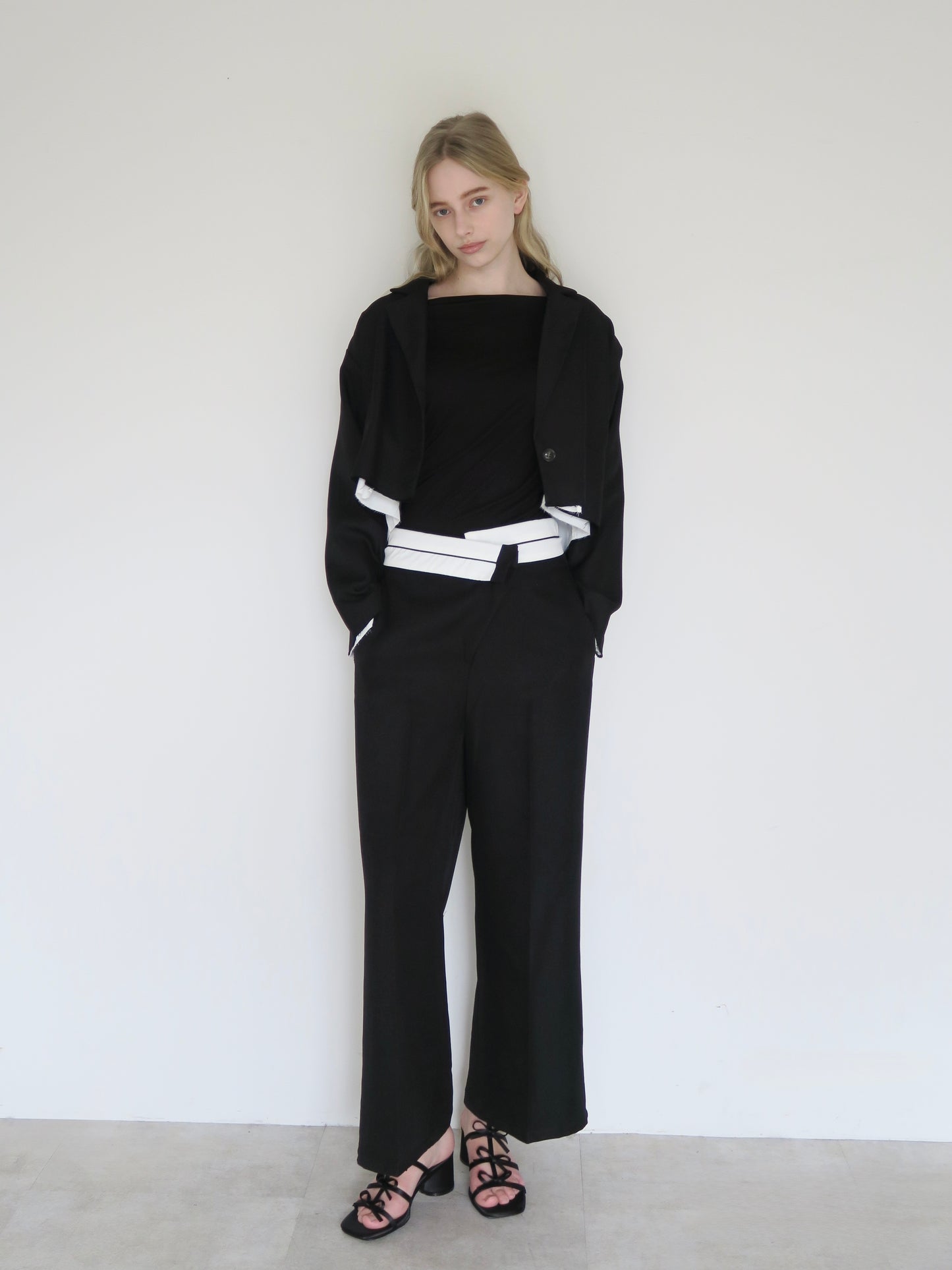 asymmetry belt wide slacks