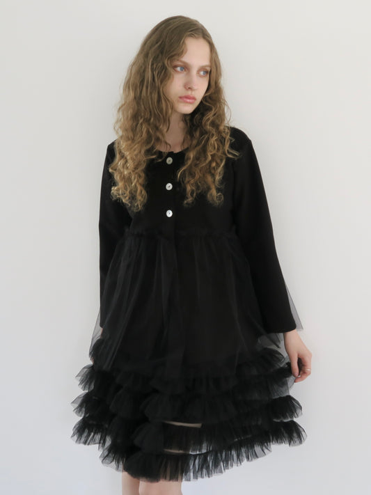 tulle docking cardigan