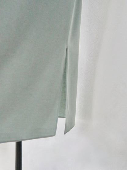 long straight slit cami dress